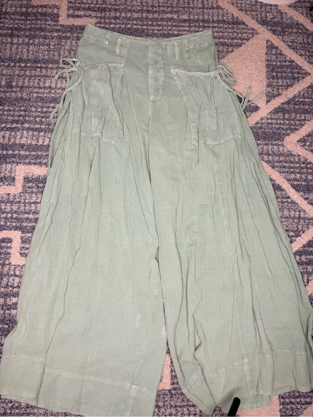 NWOT Free People Miss You Most Wide-Leg Pants - Picture 2 of 5